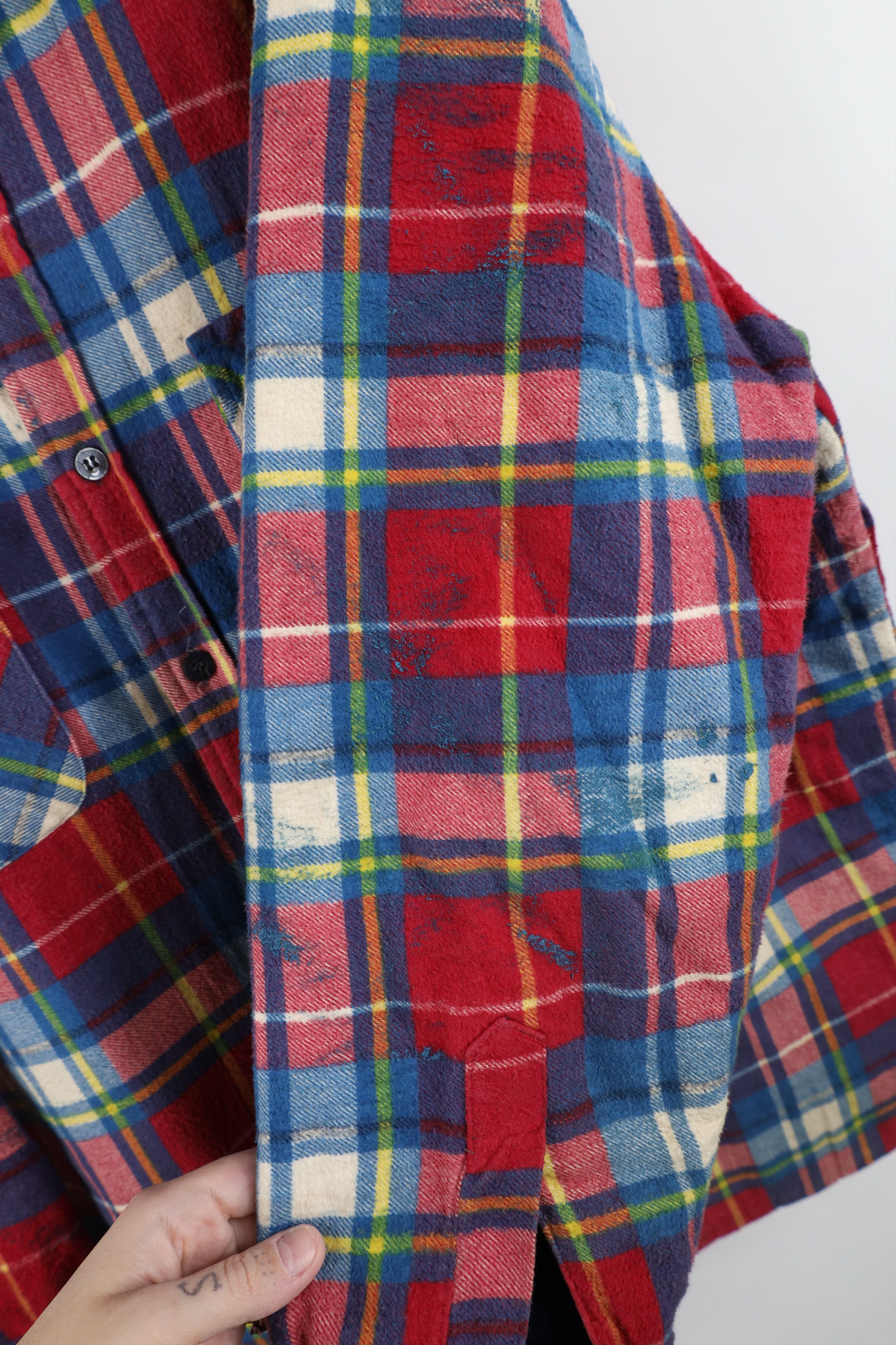 Vintage Vintage 90s Streetwear Quilted Flannel Button Shirt Jacket Size US XL / EU 56 / 4 - 4 Thumbnail