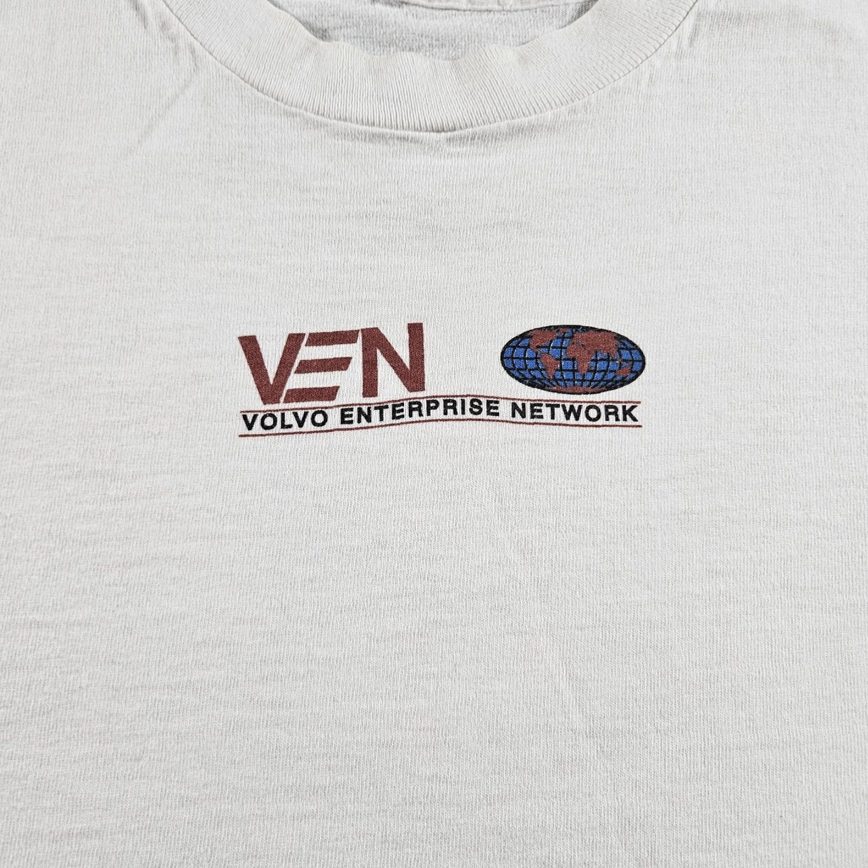 Vintage Volvo VEN Enterprise Network Shirt Mens XL White Car Graphic Tee Promo Size US XL / EU 56 / 4 - 2 Thumbnail