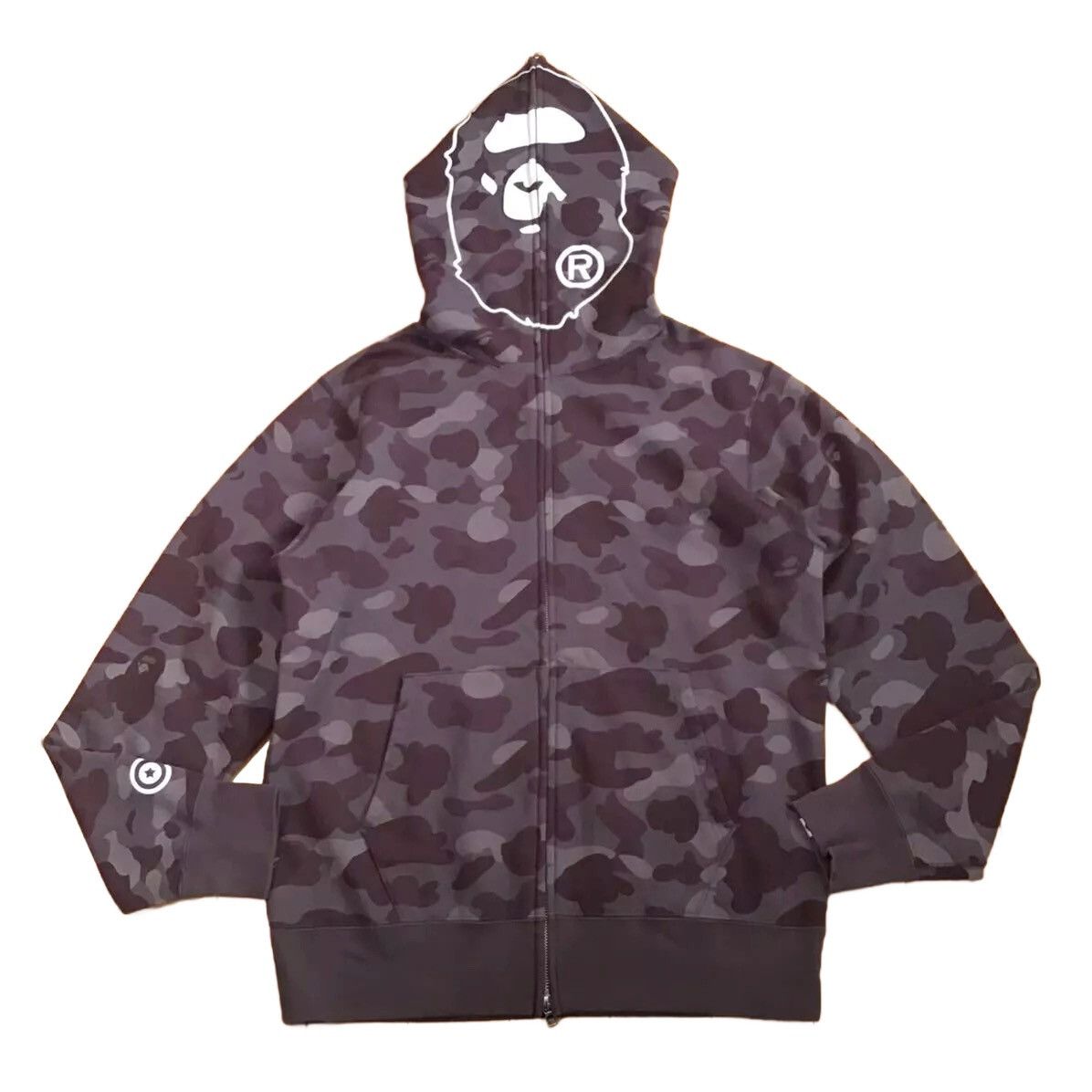 Bape BAPE Color Camo 2nd Ape Full Zip Hoodie Burgundy Size US XL / EU 56 / 4 - 2 Thumbnail