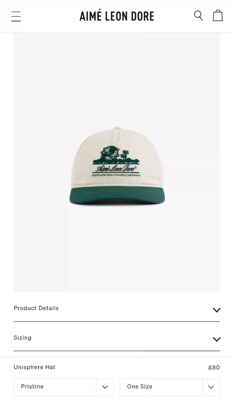 Aime Leon Dore The Real McCoy ALD soft top baseball cap, retro bicolor des Size ONE SIZE - 2 Thumbnail