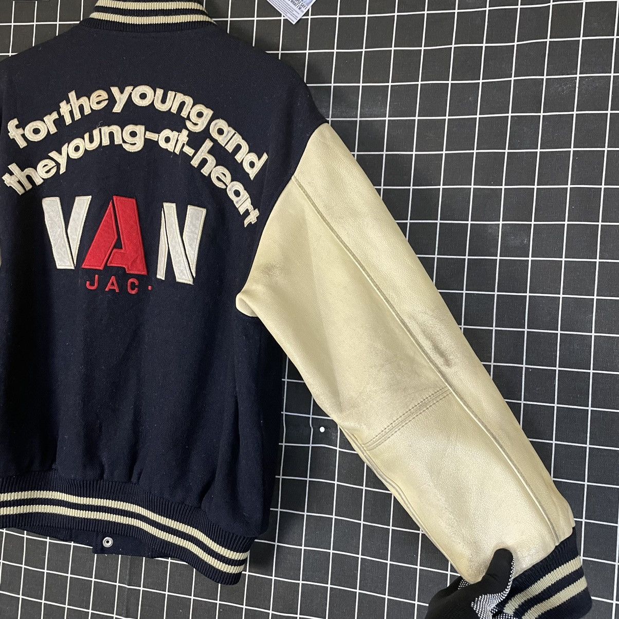Van VINTAGE VAN JAC LEATHER SLEEVE WOOL VARSITY JACKET Size US L / EU 52-54 / 3 - 5 Thumbnail