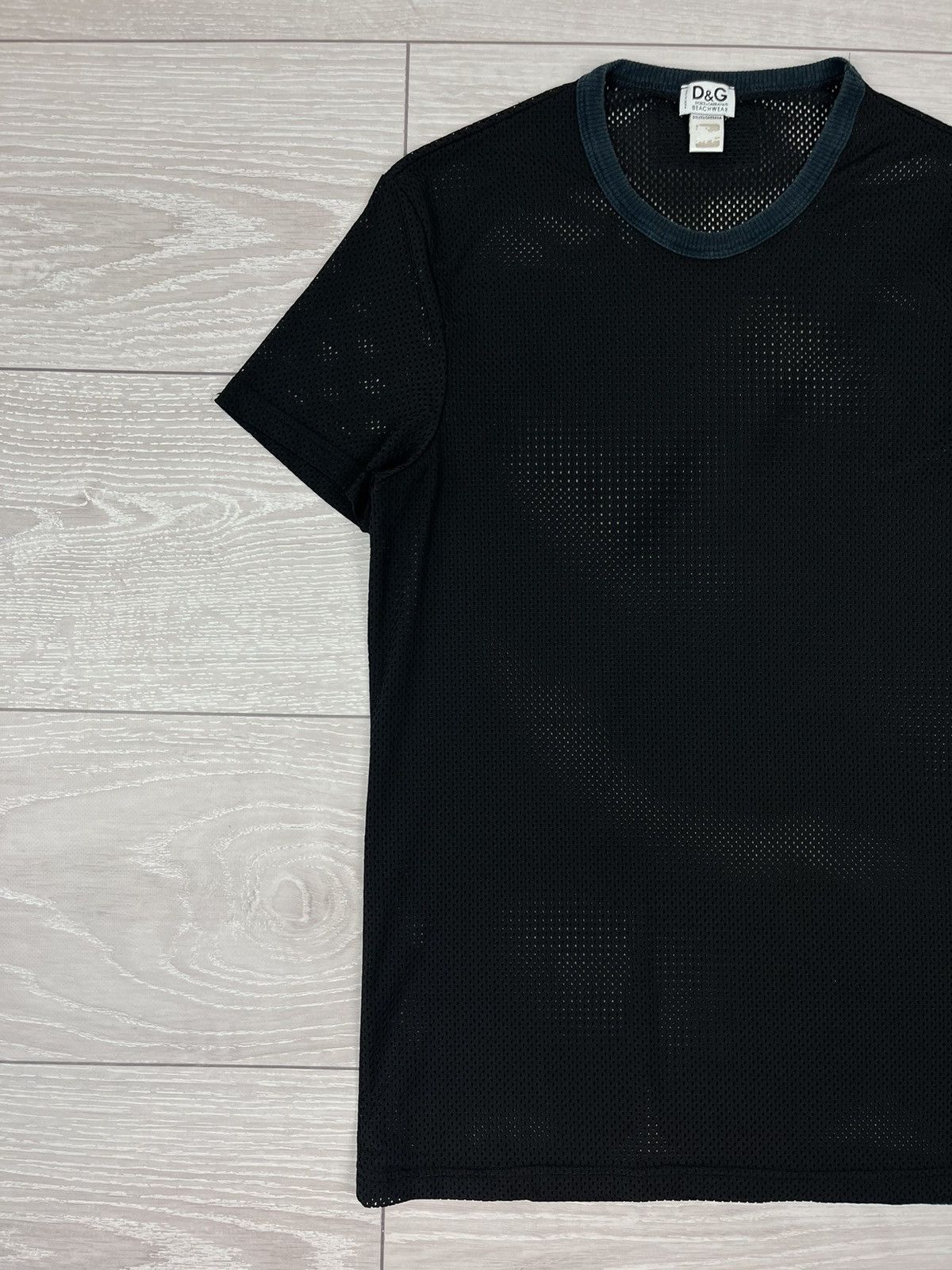 Dolce & Gabbana Dolce Gabbana Vintage Avante Garde Black Mesh T Shirt Size US M / EU 48-50 / 2 - 3 Thumbnail