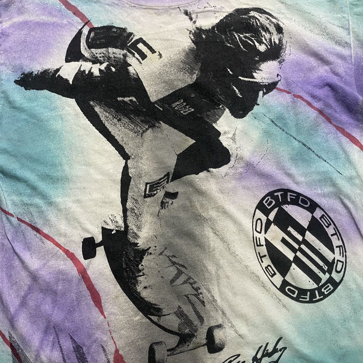 Vintage Vintage B-Field Skateboard all Overprint Tshirt Size US L / EU 52-54 / 3 - 4 Thumbnail