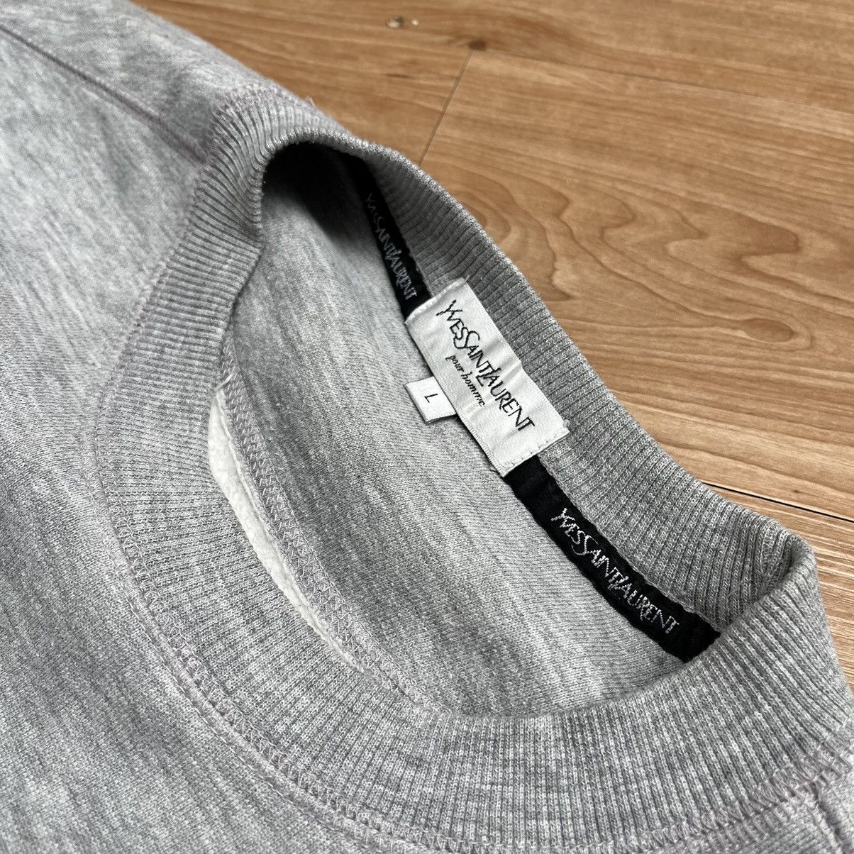 Yves Saint Laurent Vintage 90s YSL Pour Homme Sweatshirt Big Logo Embroidery Size US L / EU 52-54 / 3 - 5 Thumbnail