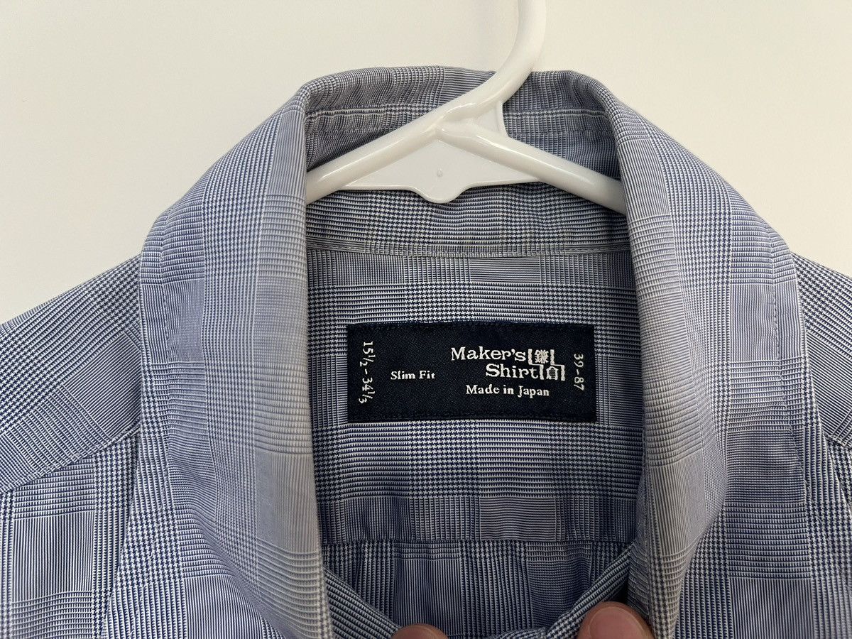 Kamakura Tokyo Slim Fit - Navy Windowpane (15 1/3 - 34 1/3) Size US M / EU 48-50 / 2 - 3 Thumbnail