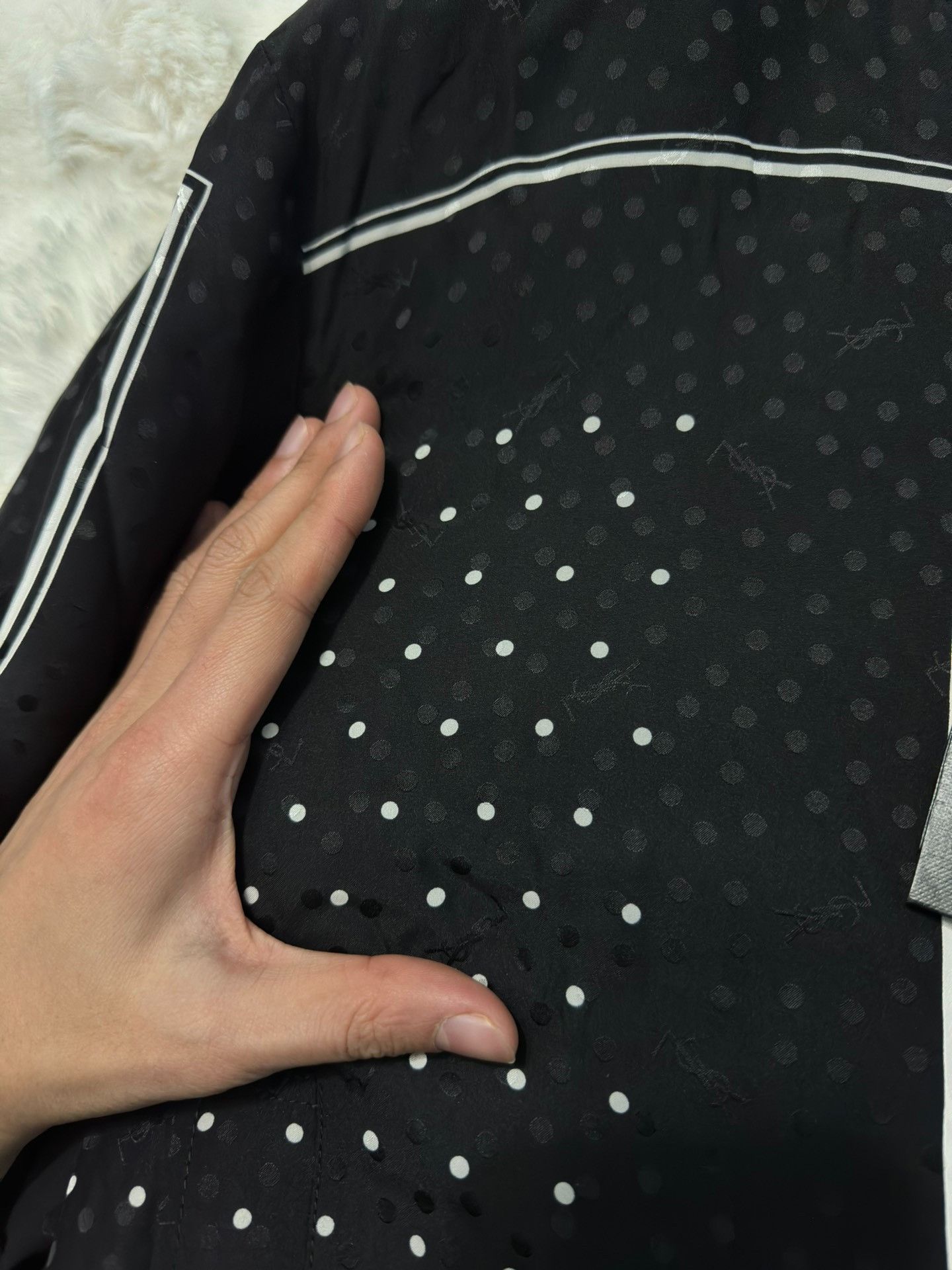 Saint Laurent Paris Saint laurent dark lines and full logo jacket 2501-Nextarro Size US M / EU 48-50 / 2 - 2 Thumbnail