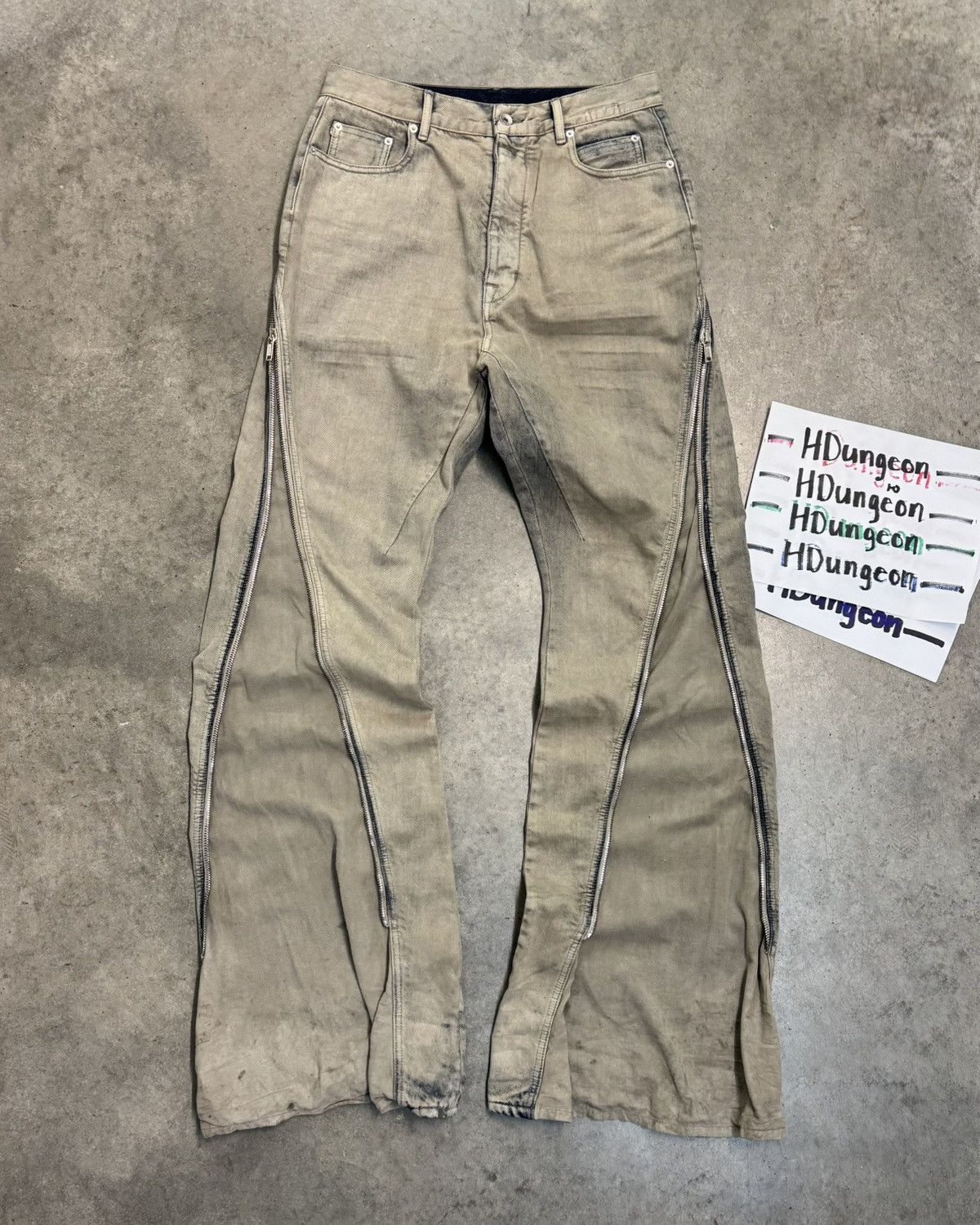 Rick Owens × Rick Owens Drkshdw Rick Owens bolan banana cut 