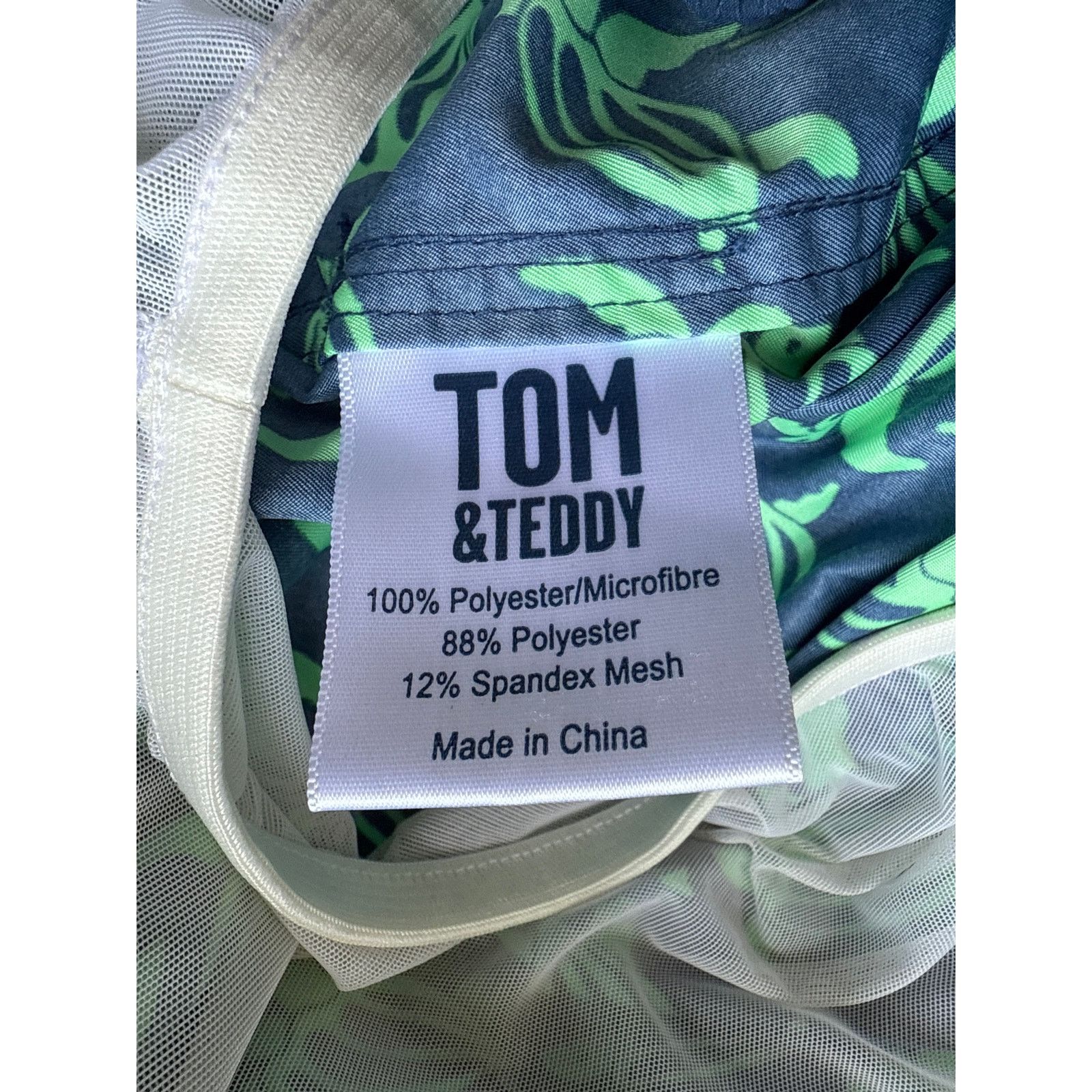 Other Tom & Teddy Mens Swim Trunks Blue with Green Turtles Size US 34 / EU 50 - 5 Thumbnail
