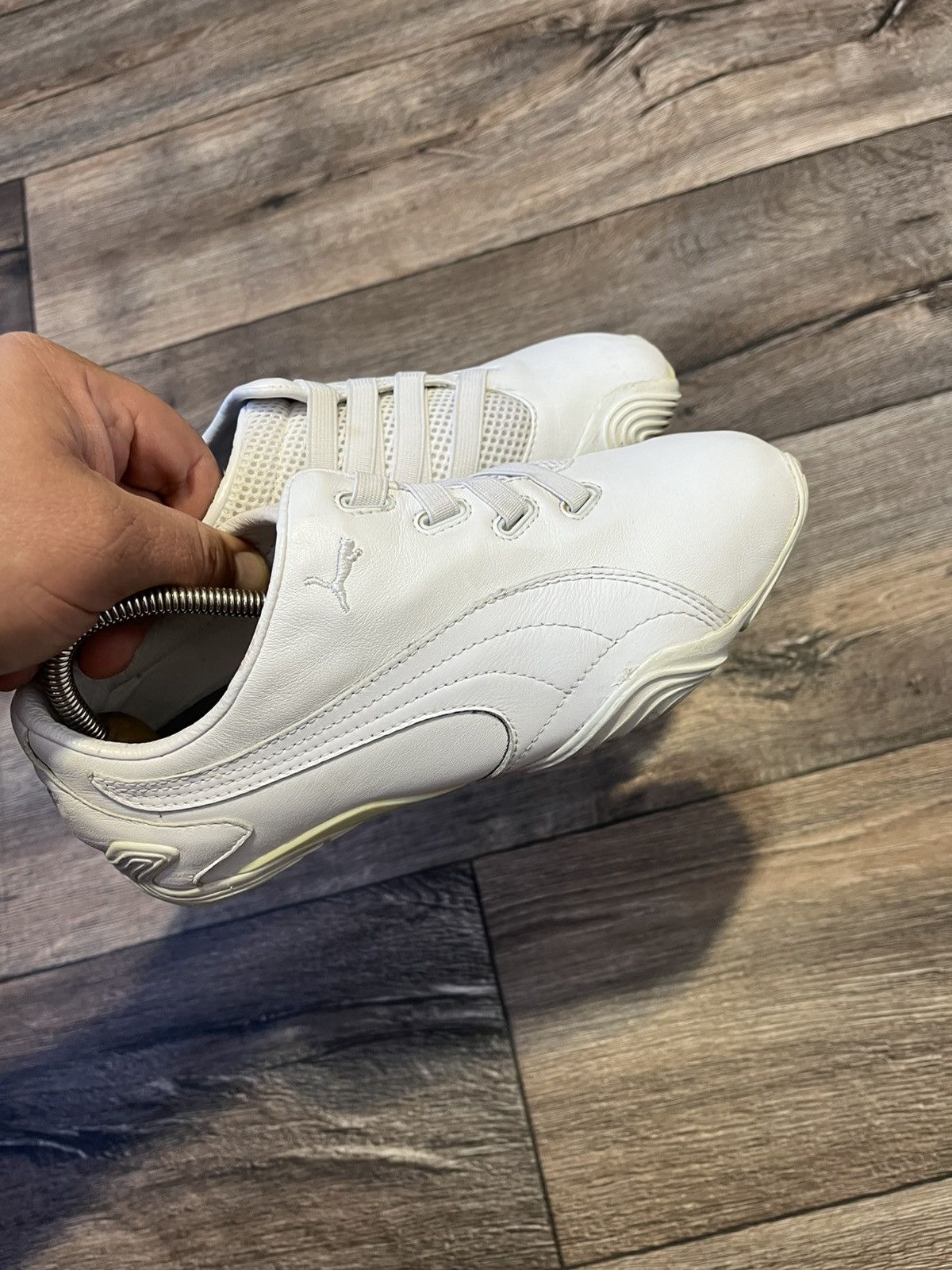 Puma × Vintage Vintage Puma Mostro Speed Cat Y2K White Leather Sneakers Size US 6.5 / IT 36.5 - 8 Thumbnail