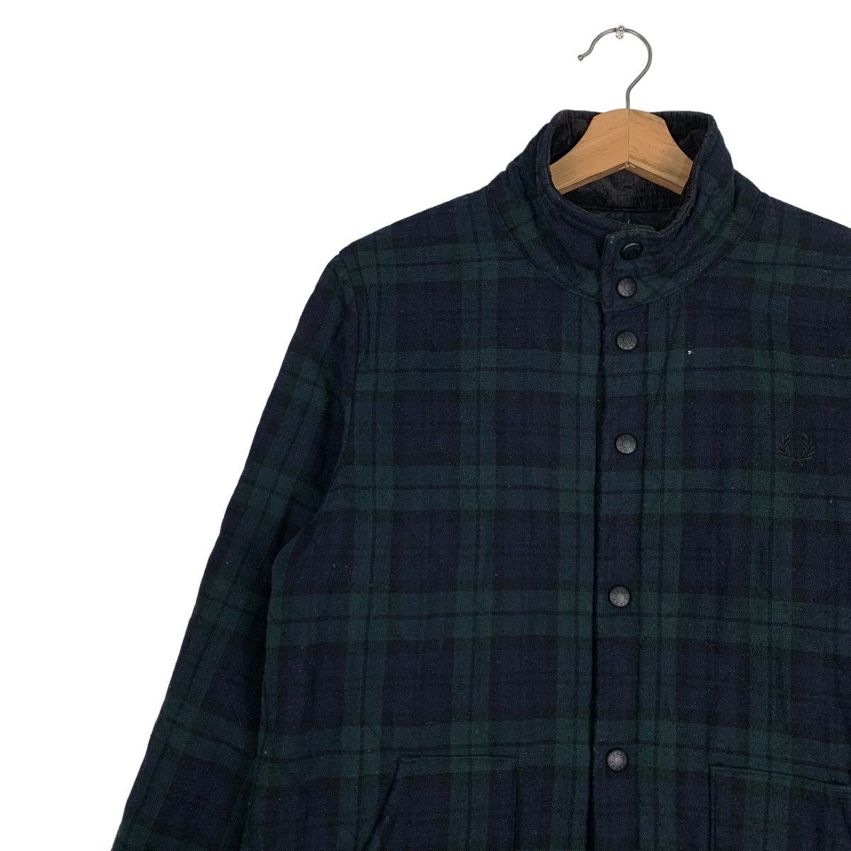 Fred Perry FRED PERRY Tartan Quilted Lined Wool Jacket #0475-C22 Size US M / EU 48-50 / 2 - 6 Thumbnail