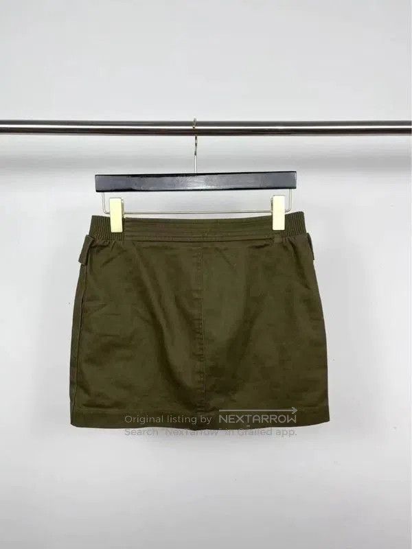Yves Saint Laurent YSL Green Cotton Mini Skirt . Size 26" / US 2 / IT 38 - 2 Thumbnail