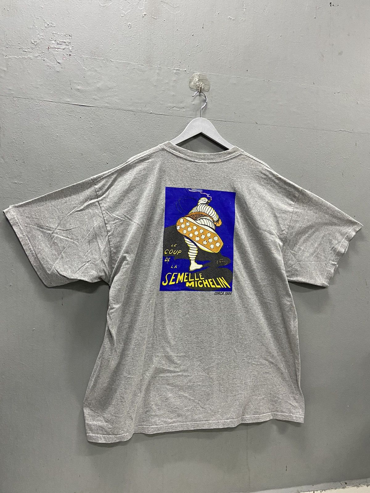 Vintage MICHELIN MAN LE COUP DE LA SEMELLE MICHELIN TEE SHIRT Size US XXL / EU 58 / 5 - 1 Thumbnail