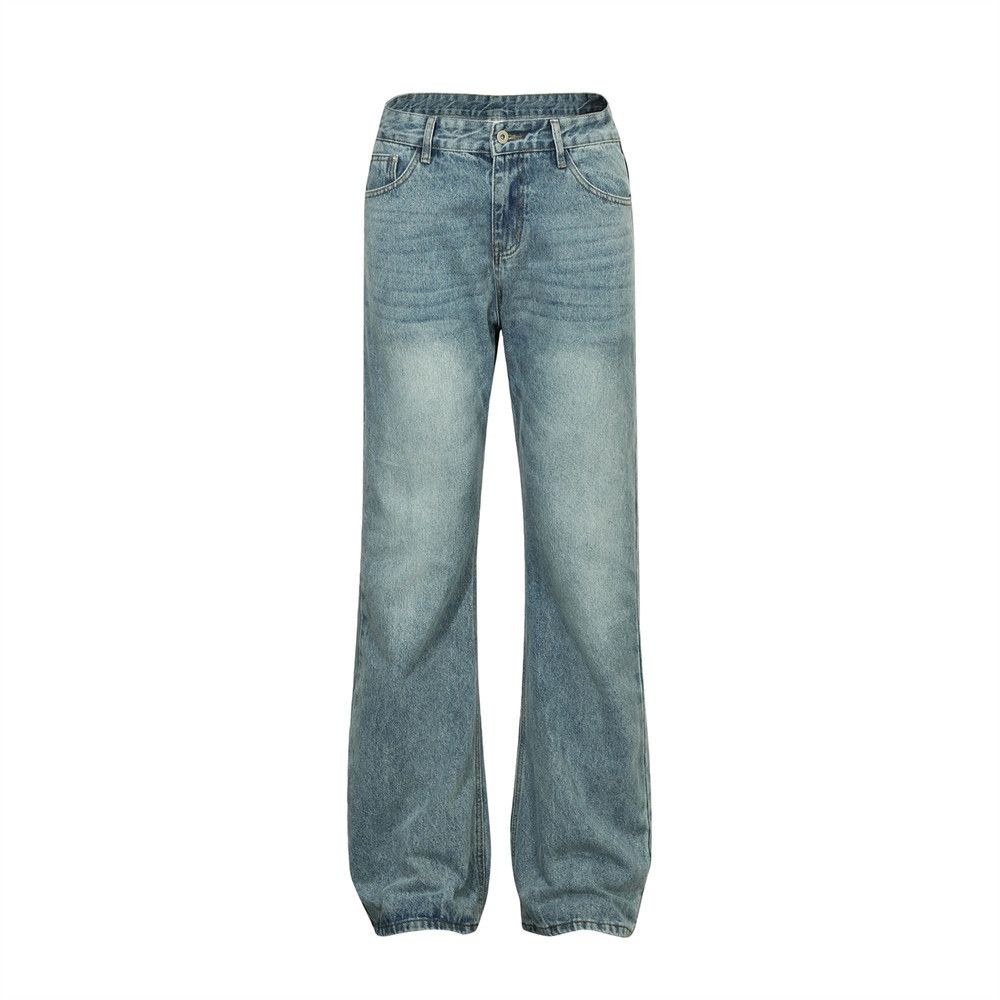 Japanese Brand × Jean American washed loose straight wide-leg jeans y2k Size US 32 / EU 48 - 1 Thumbnail