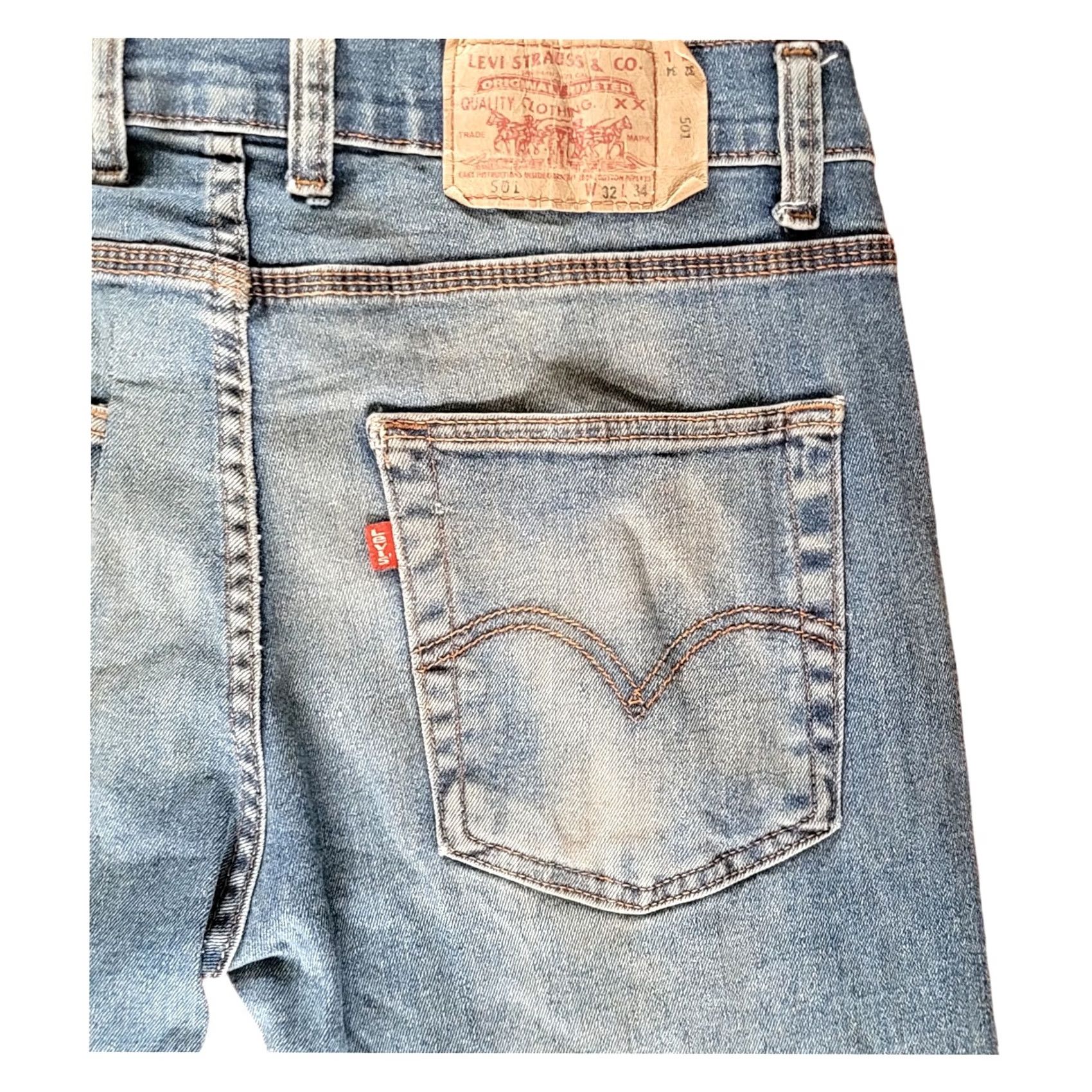 Levi's VINTAGE Levi's 501 Denim Shorts W32 L34 Grade A Size US 32 / EU 48 - 3 Thumbnail