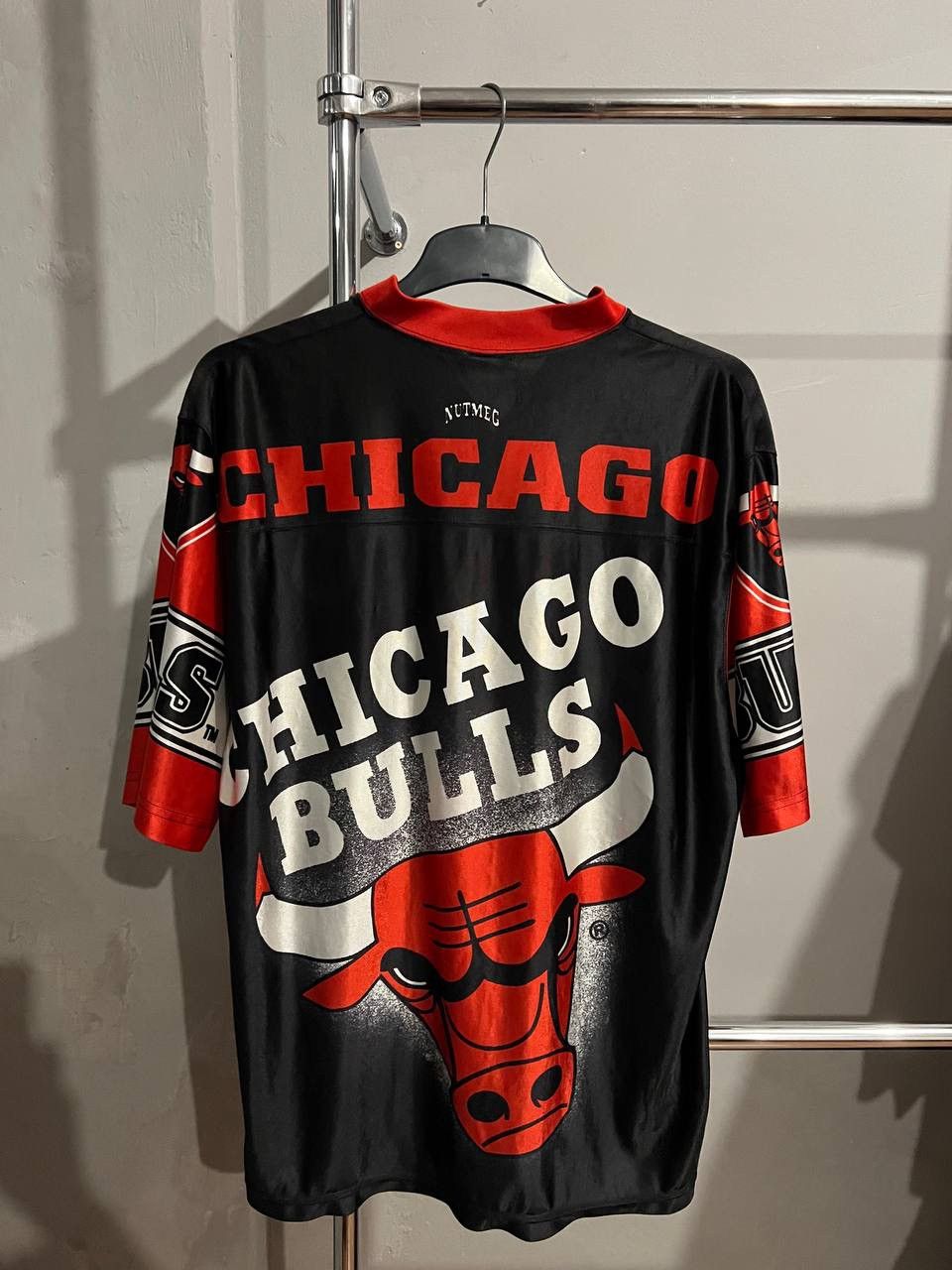 Nutmeg RARE! 90’S NBA CHICAGO BULLS OVER PRINT BASKETBALL JERSEY L Size US L / EU 52-54 / 3 - 15 Thumbnail