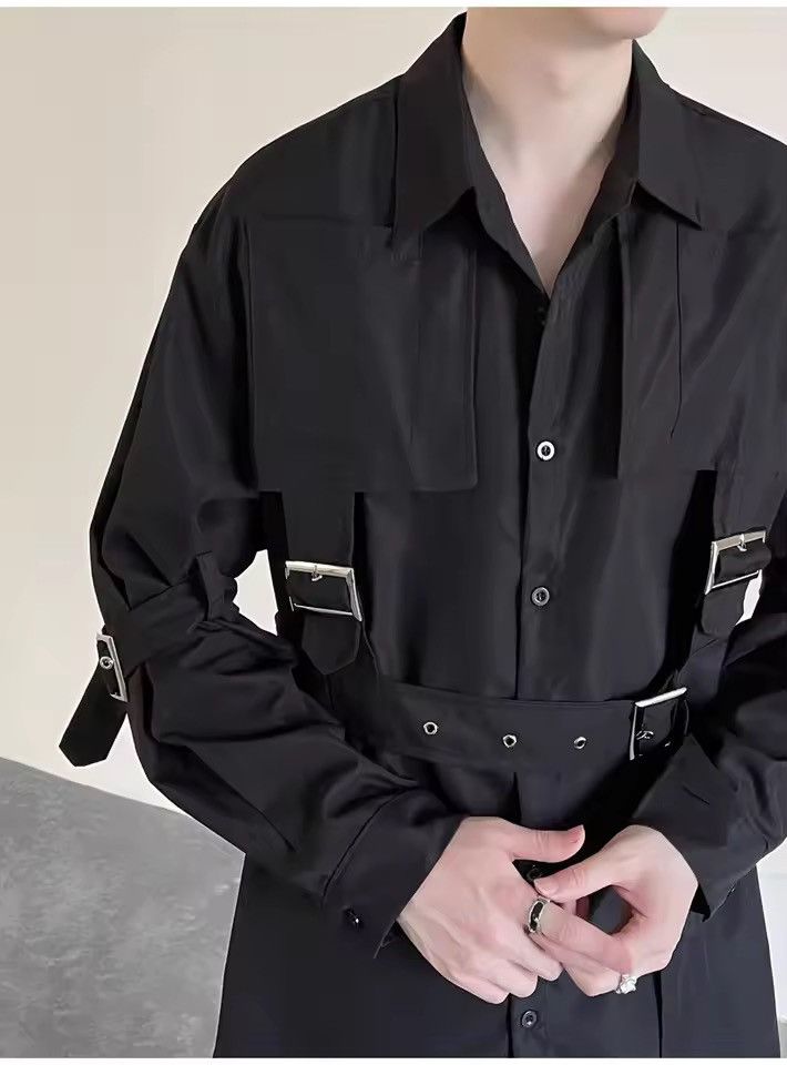 Other Punk Hip Hop Techwear Style Long Sleeve Cargo Shirt Size US XL / EU 56 / 4 - 7 Thumbnail