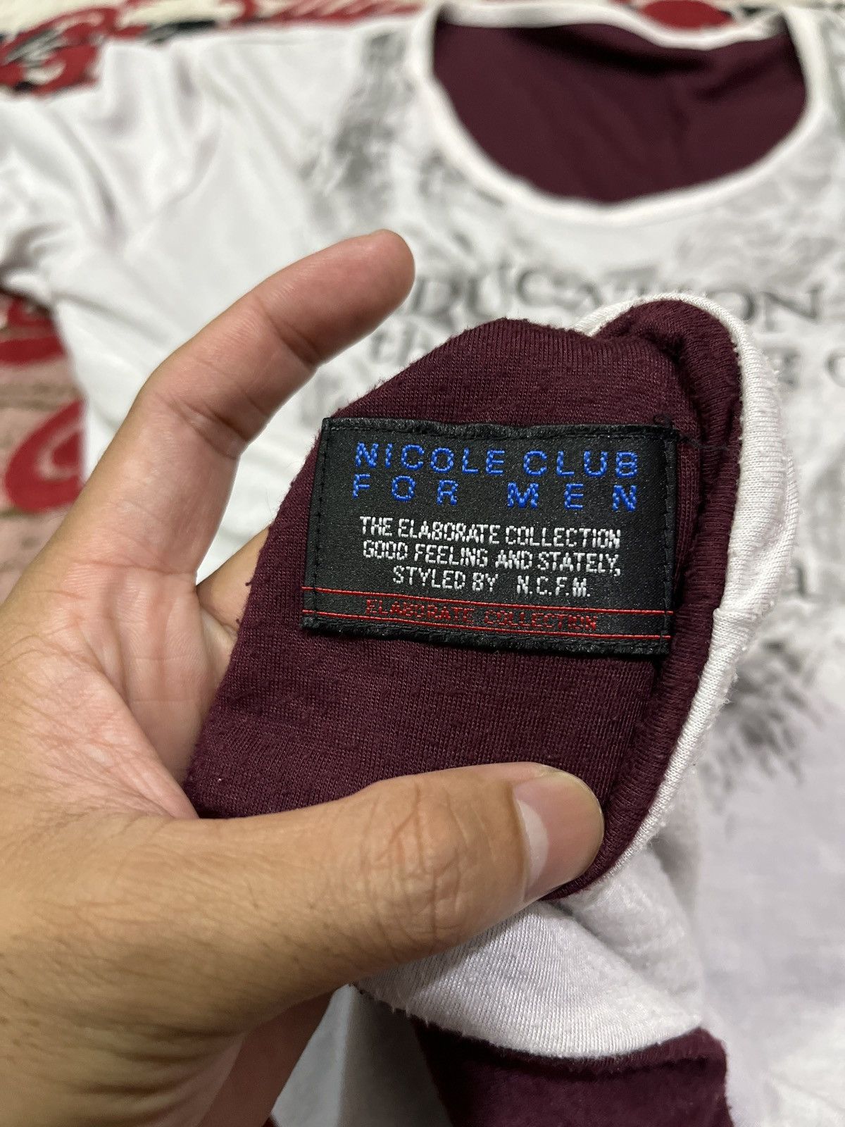 If Six Was Nine × Le Grande Bleu (L.G.B.) × Nicole Club NICOLE CLUB FOR MAN PALESTINE SCRAFT POEM Size US M / EU 48-50 / 2 - 5 Thumbnail