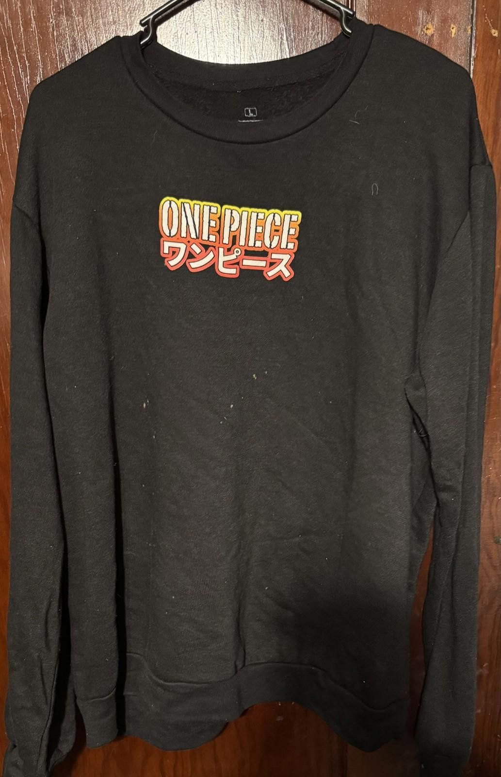 Topman One Piece Anime Logo Crewneck Sweatshirt Men's Size L Black Size US L / EU 52-54 / 3 - 1 Thumbnail
