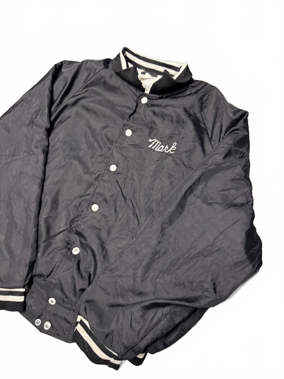 Other Vintage Black Varsity Jacket with Embroidered Mark Size US XL / EU 56 / 4 - 3 Thumbnail