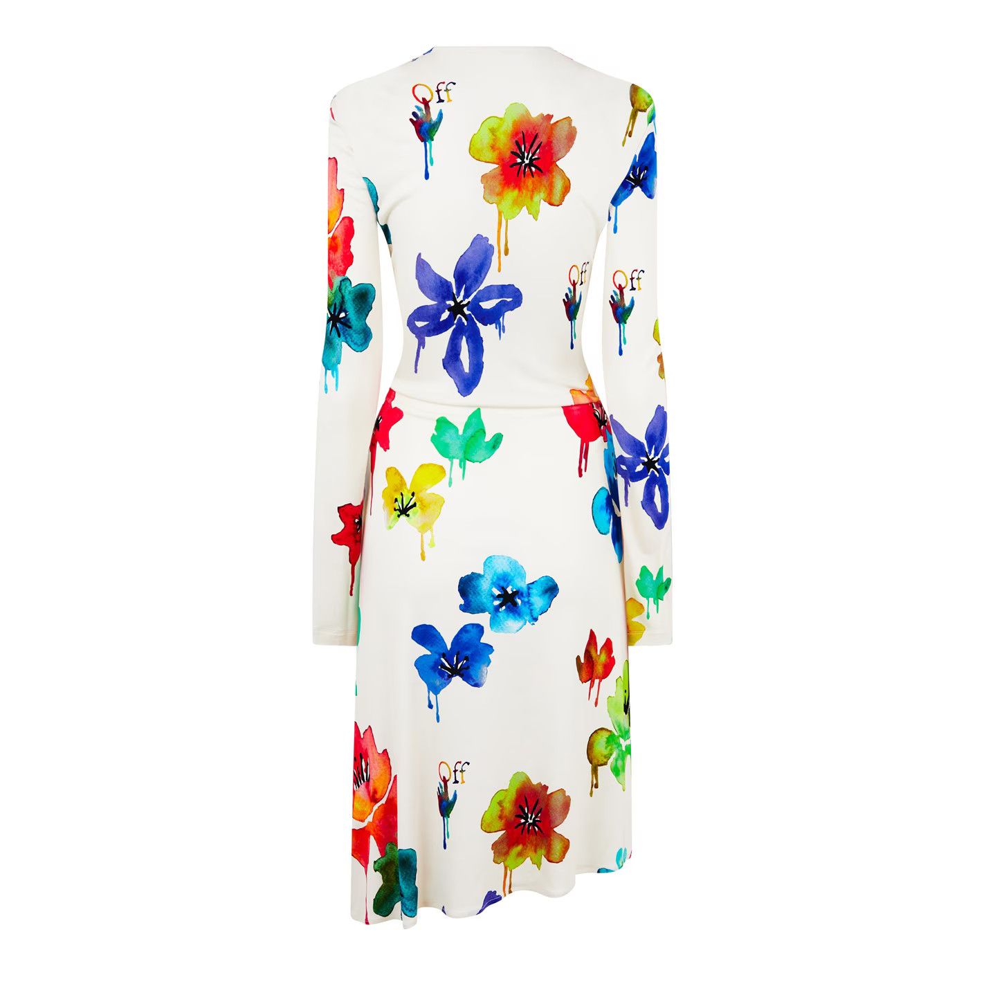 Off-White o1g2r1mq0125 Midi Dress in Multicolor Size S / US 4 / IT 40 - 2 Thumbnail