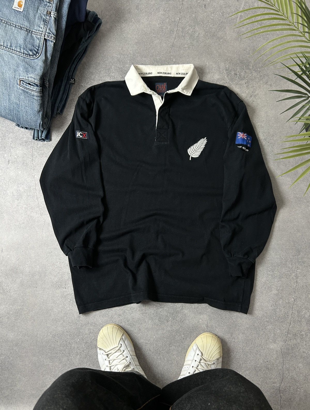 Sterling Ruby Vintage Chak Sports 90s rugby New Zealand 🇳🇿 long-sleeved Size US L / EU 52-54 / 3 - 1 Thumbnail