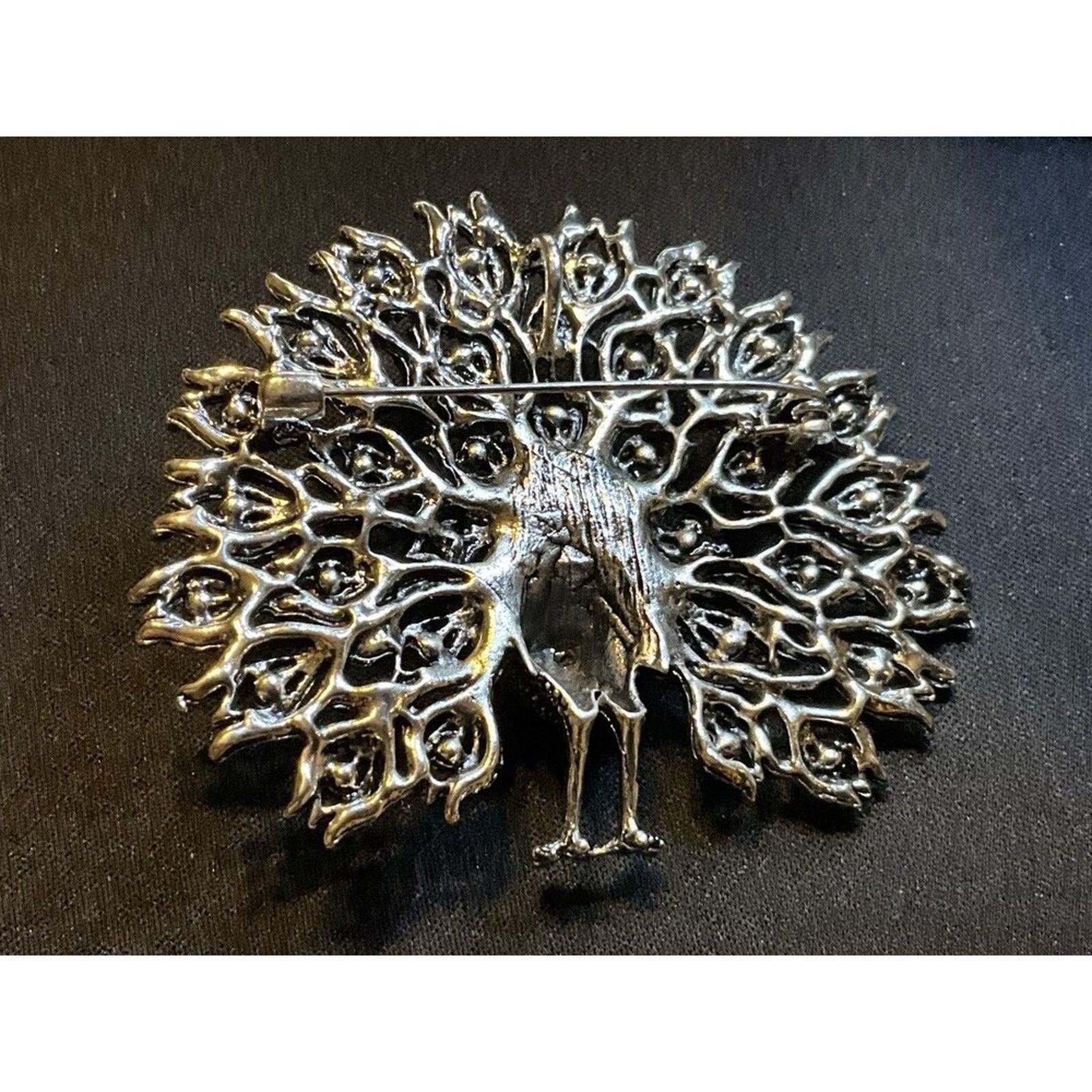 Other Large Rhinestone Peacock Brooch Size ONE SIZE - 4 Thumbnail