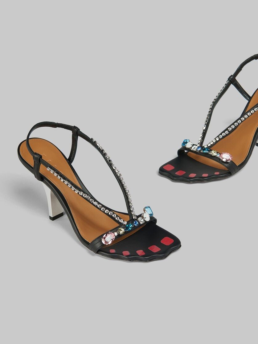 Marni oc11z0525 Leather Sandals With Gemstones in Black Size US 5 / IT 35 - 5 Thumbnail