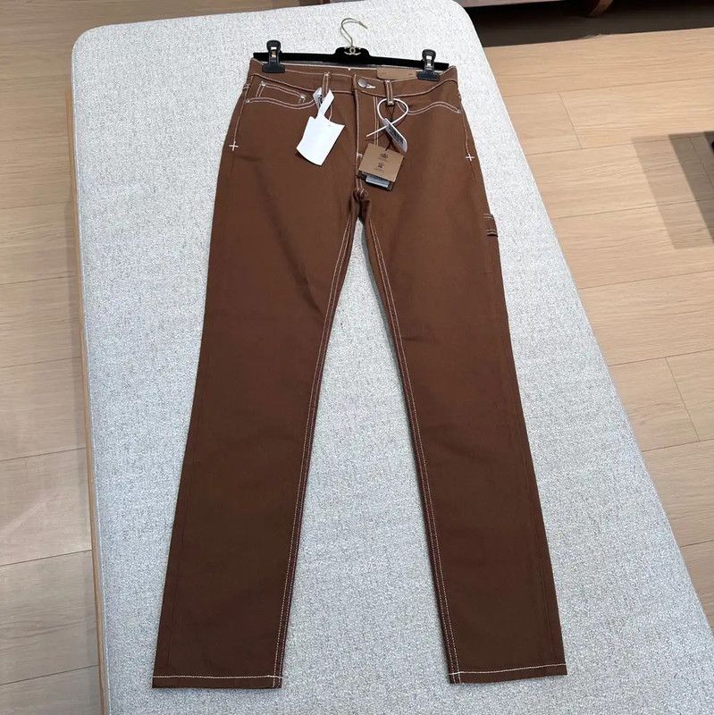 Burberry Burberry Women's Khaki Denim Pants Size 23" - 1 Thumbnail