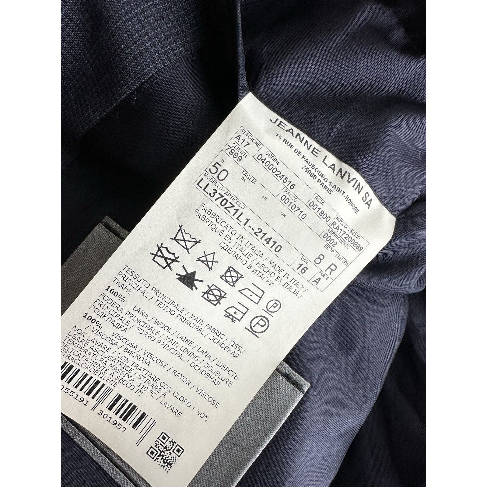 Lanvin Lanvin mens Size 40 blue wool sports coat blazer Size 40R - 6 Thumbnail