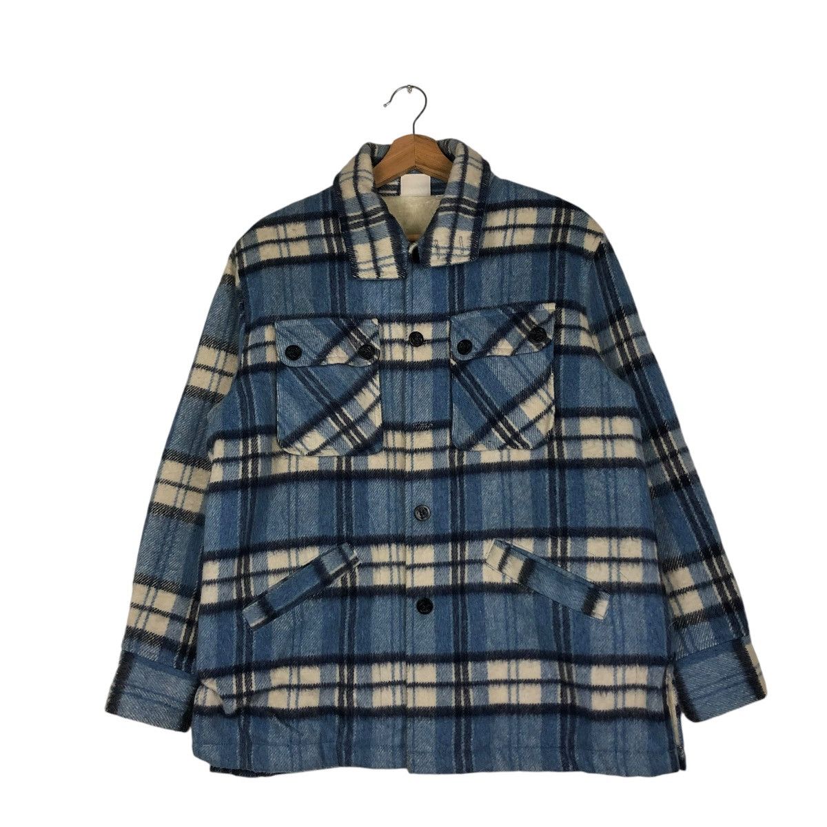 Japanese Brand 🔥VINTAGE WOOL FLANNEL JACKET TARTAN DESIGN ISSEY MIYAKE Size US M / EU 48-50 / 2 - 3 Thumbnail