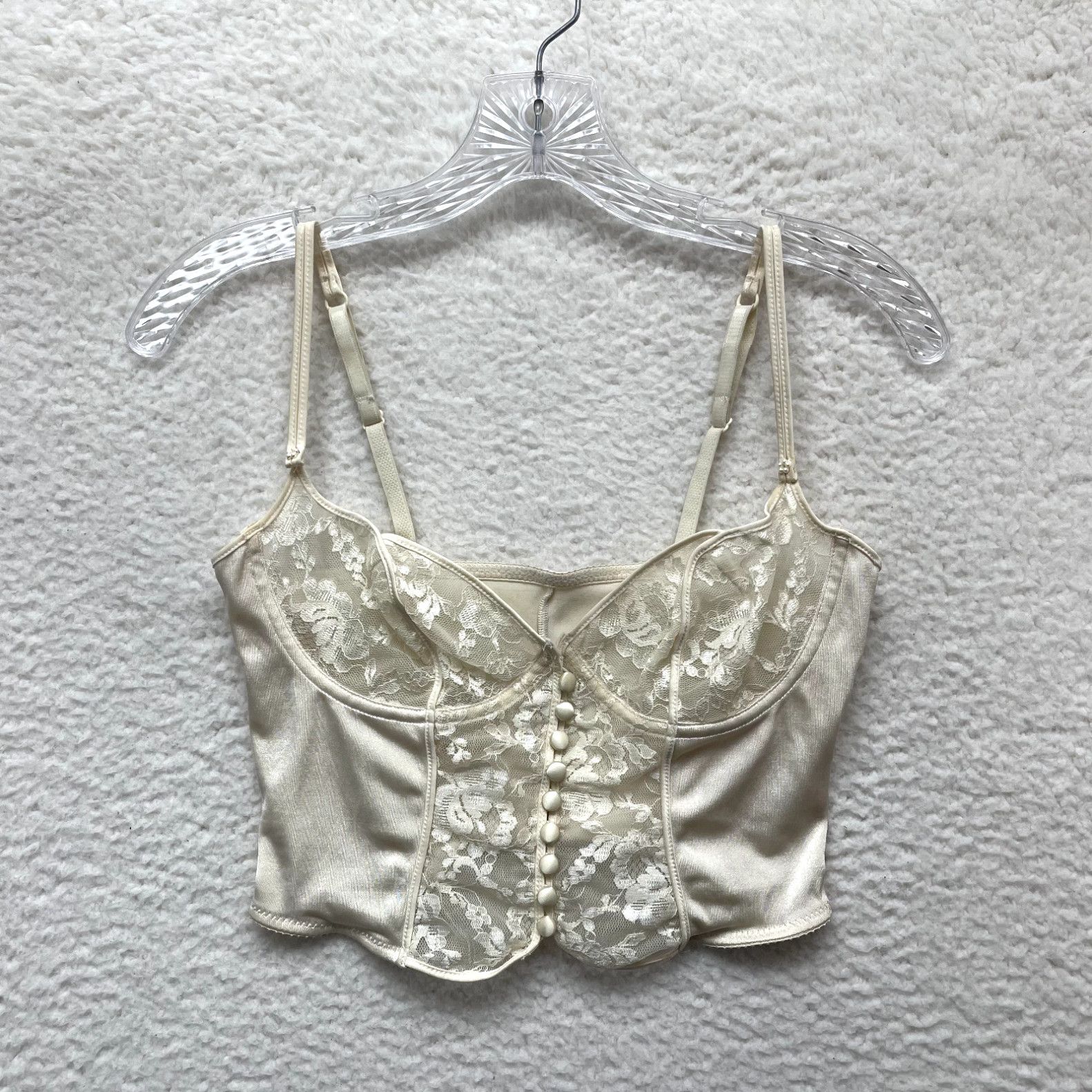image of Victorias Secret 70's 80's Vintage Victoria's Secret Corset Camisole Coquette Edwardian Victorian i