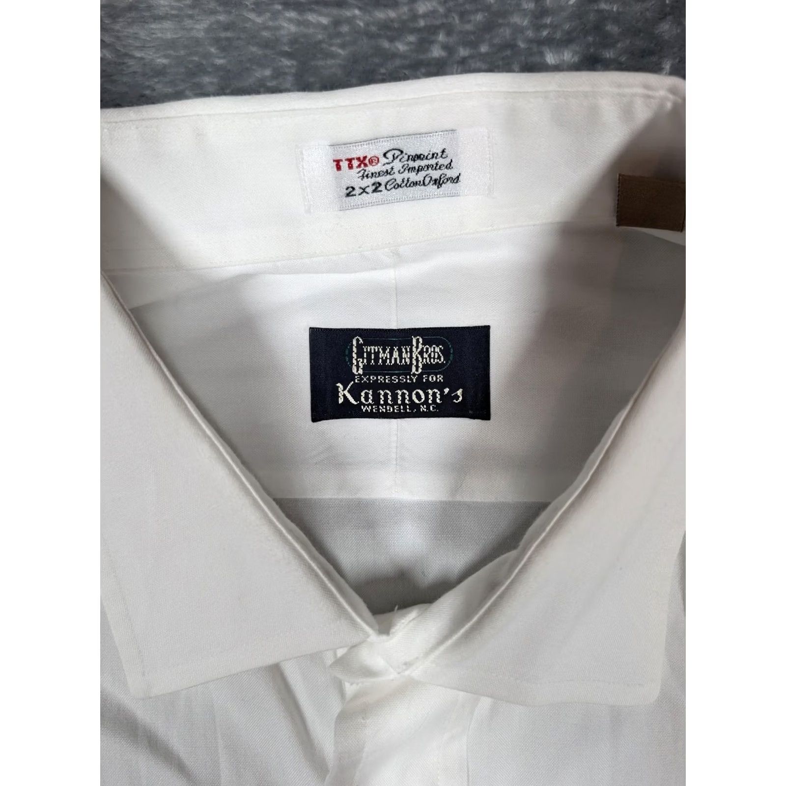 Vintage Gitman Bros Shirt Mens 18 34 White Oxford Button Front Long Sleeve Made USA Size US XXL / EU 58 / 5 - 5 Thumbnail