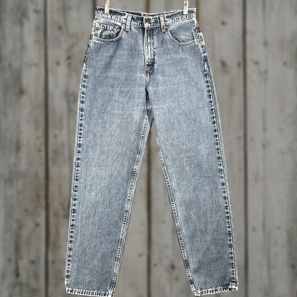 Levi's VINTAGE Levi's 560 Jeans Womens Size 9 28x31 Blue 90s Loose Fit Straight Levi's 500 Series Mens Womens Girls Size 30" / US 8 / IT 44 - 1 Thumbnail