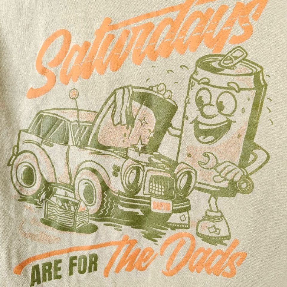Comfort Colors Saturdays Are For Dads T Shirt Mens Size Medium Green Pocket Tee Size US M / EU 48-50 / 2 - 5 Thumbnail