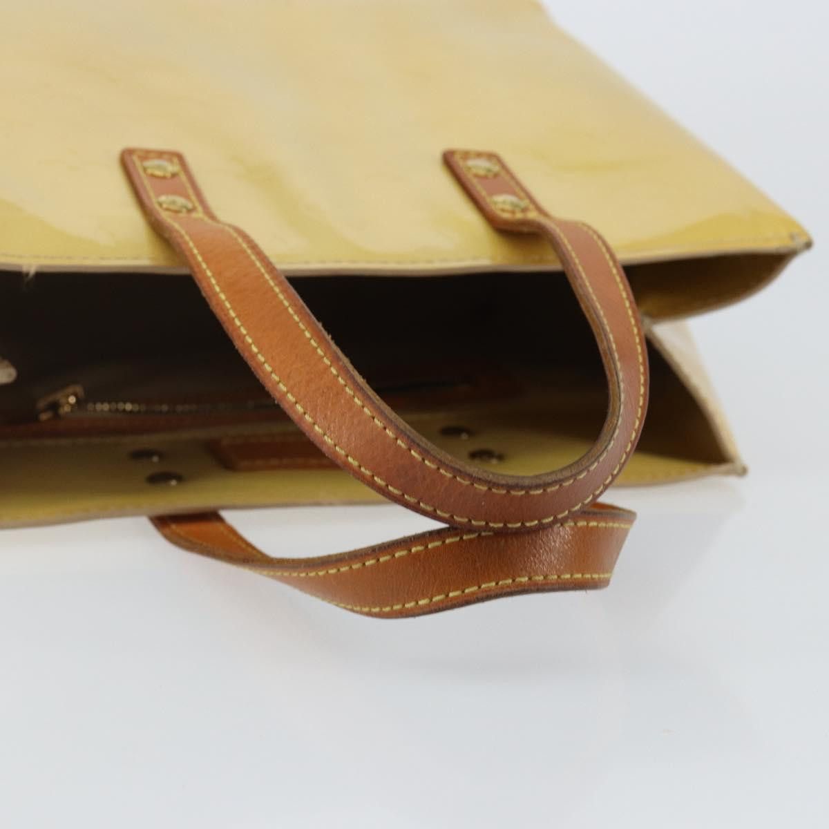 Louis Vuitton LOUIS VUITTON Monogram Vernis Reade PM Hand Bag Beige M91334 Size ONE SIZE - 7 Thumbnail