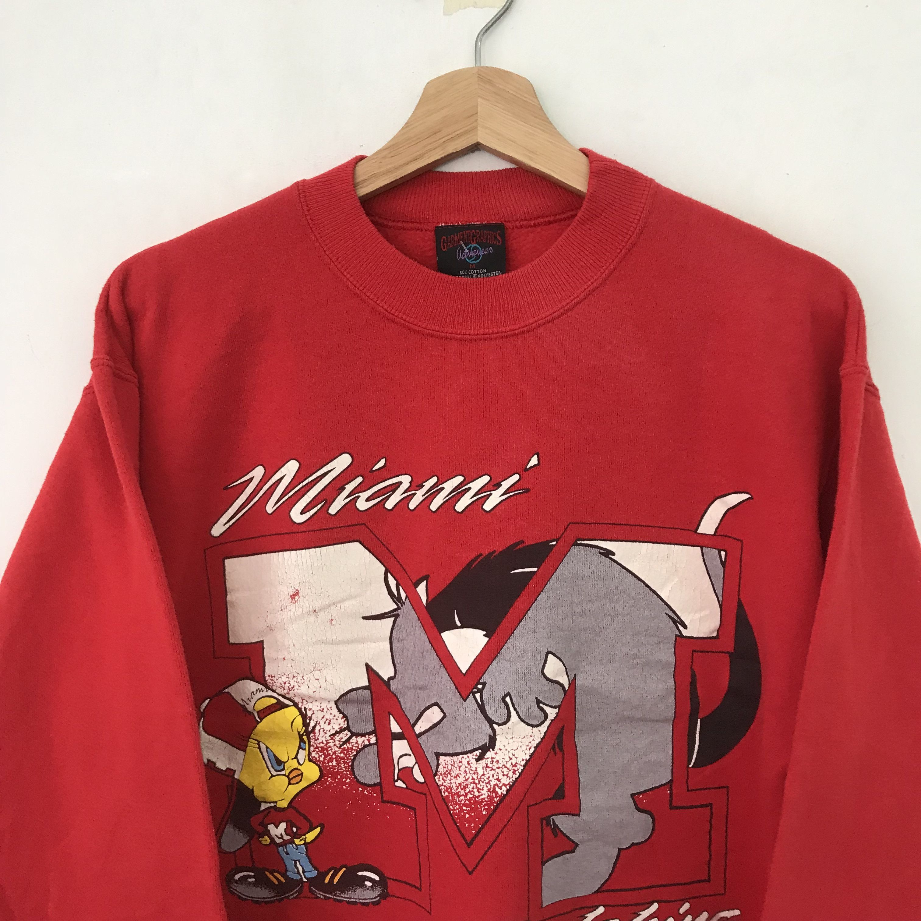 Vintage Vintage 90's Miami University Ncaa Red Sw - 420 Size US M / EU 48-50 / 2 - 6 Thumbnail