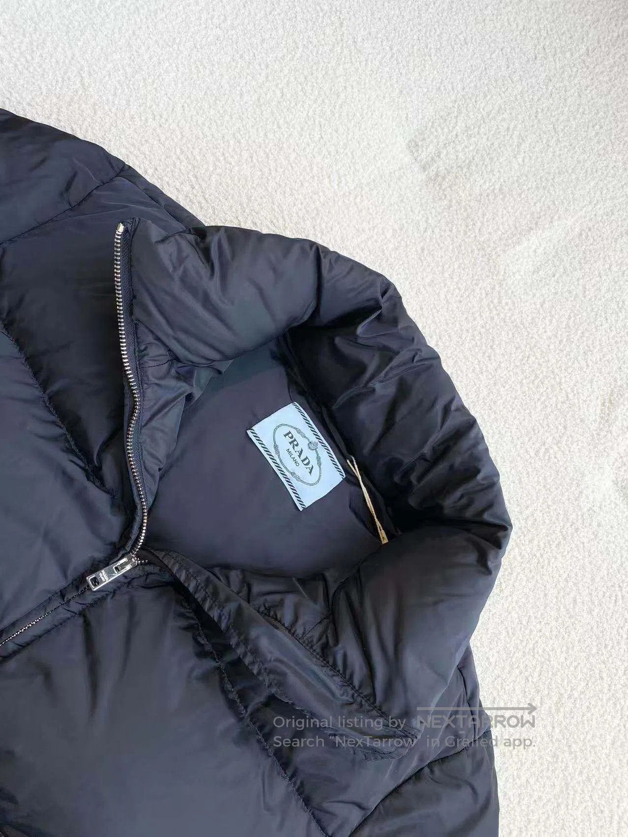 Prada Prada Leather brand logo down jacket| Size XS / US 0-2 / IT 36-38 - 4 Thumbnail