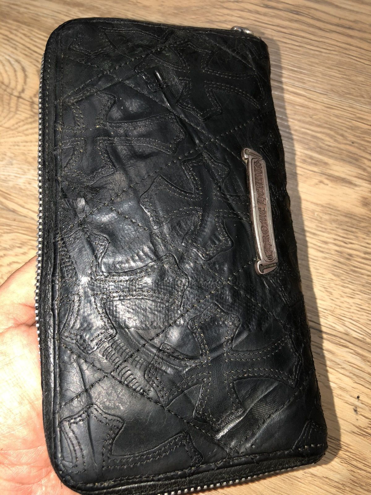 Chrome Hearts Chrome Hearts cross symmetry distressed long zip wallet Size ONE SIZE - 3 Thumbnail