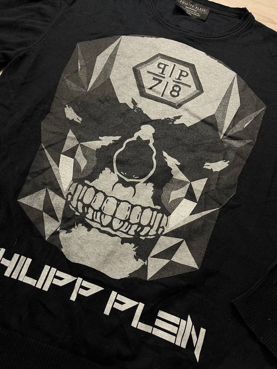Philipp Plein Black Sweater Philipp Plein Italy big logo Size US L / EU 52-54 / 3 - 2 Thumbnail