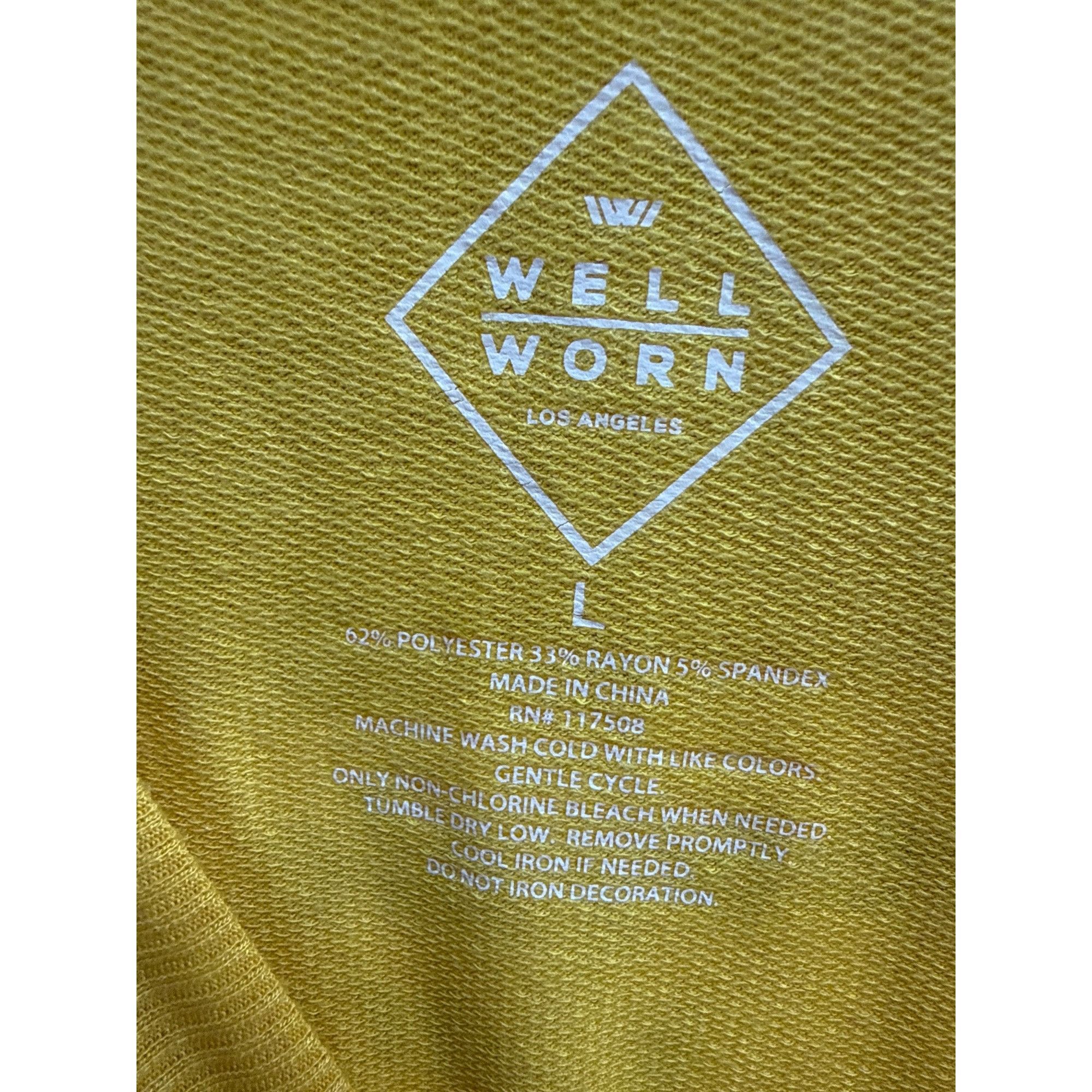 Other Women's Yellow Poderosa Sweatshirt Large By Well Worn Cotton Size L / US 10 / IT 46 - 2 Thumbnail