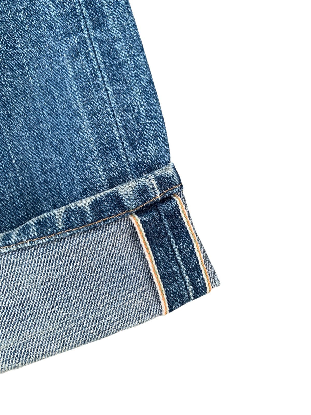 Wrangler VINTAGE WRANGLER BLUE BELL SELVEDGE FADED DISTRESSED DENIM Size US 31 - 10 Thumbnail