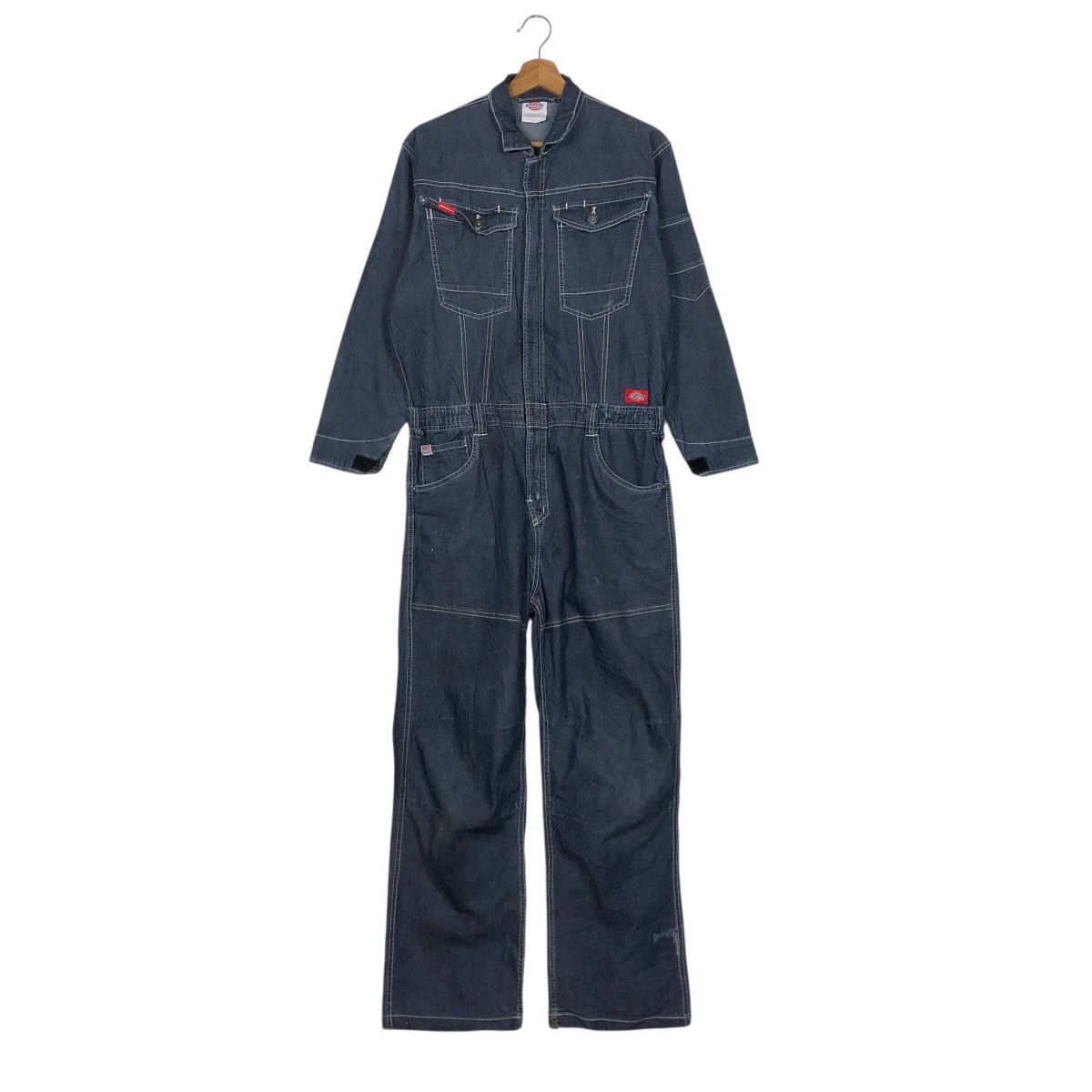 Japanese Brand 🔥VINTAGE DENIM WORKER OVERALL DICKIES USA INDIGO Size US 32 / EU 48 - 1 Thumbnail