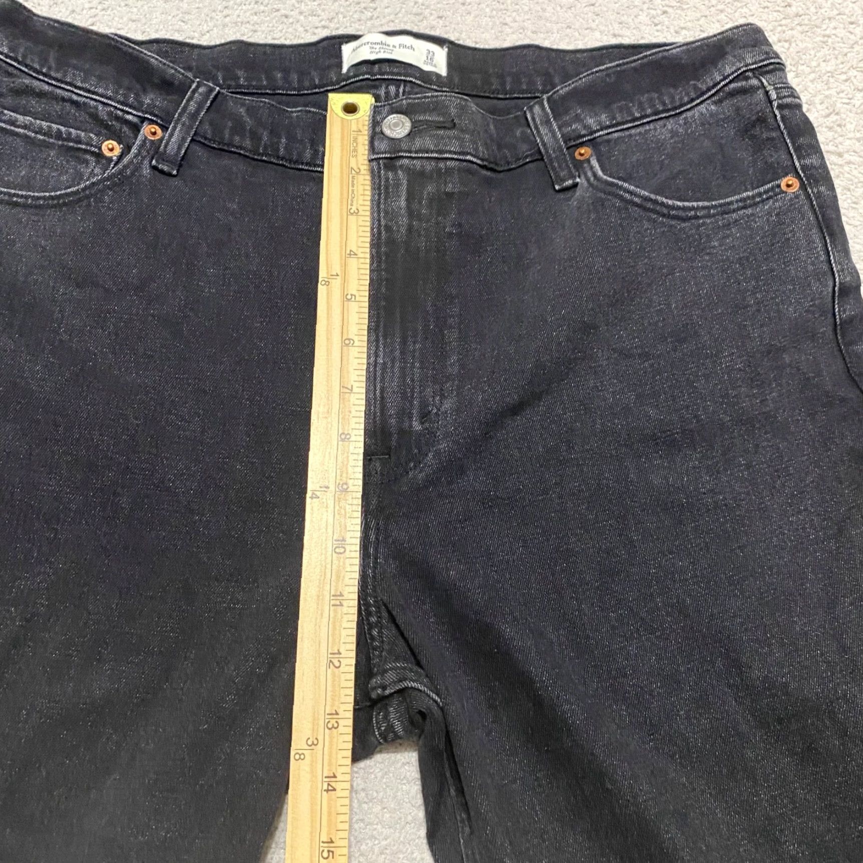 Abercrombie & Fitch Abercrombie & Fitch Jeans Womens Size 16 Skinny High Rise Dark Wash Black Denim Stretch 5-Pocket Size 25" / US 0 / IT 36 - 7 Thumbnail