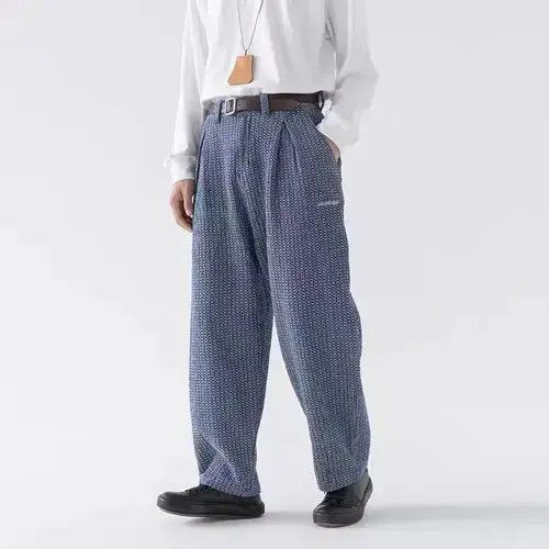 Japanese Brand 20AW Indigo Union Japan Blue Denim Sashiko Carrot Pants Size US 32 / EU 48 - 1 Thumbnail