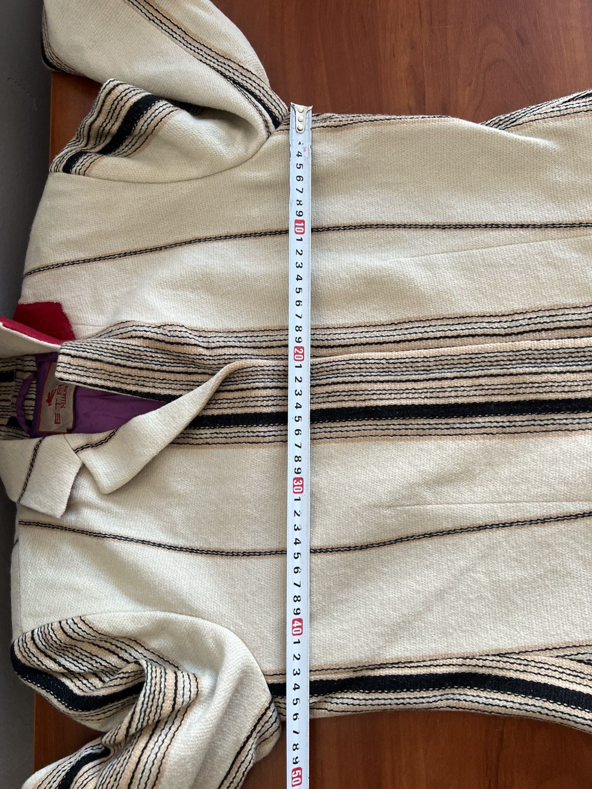 Etro VINTAGE ETRO MILANO WOOL STRIPED WOMEN CLASSIC COAT JACKET42 Size M / US 6-8 / IT 42-44 - 17 Thumbnail