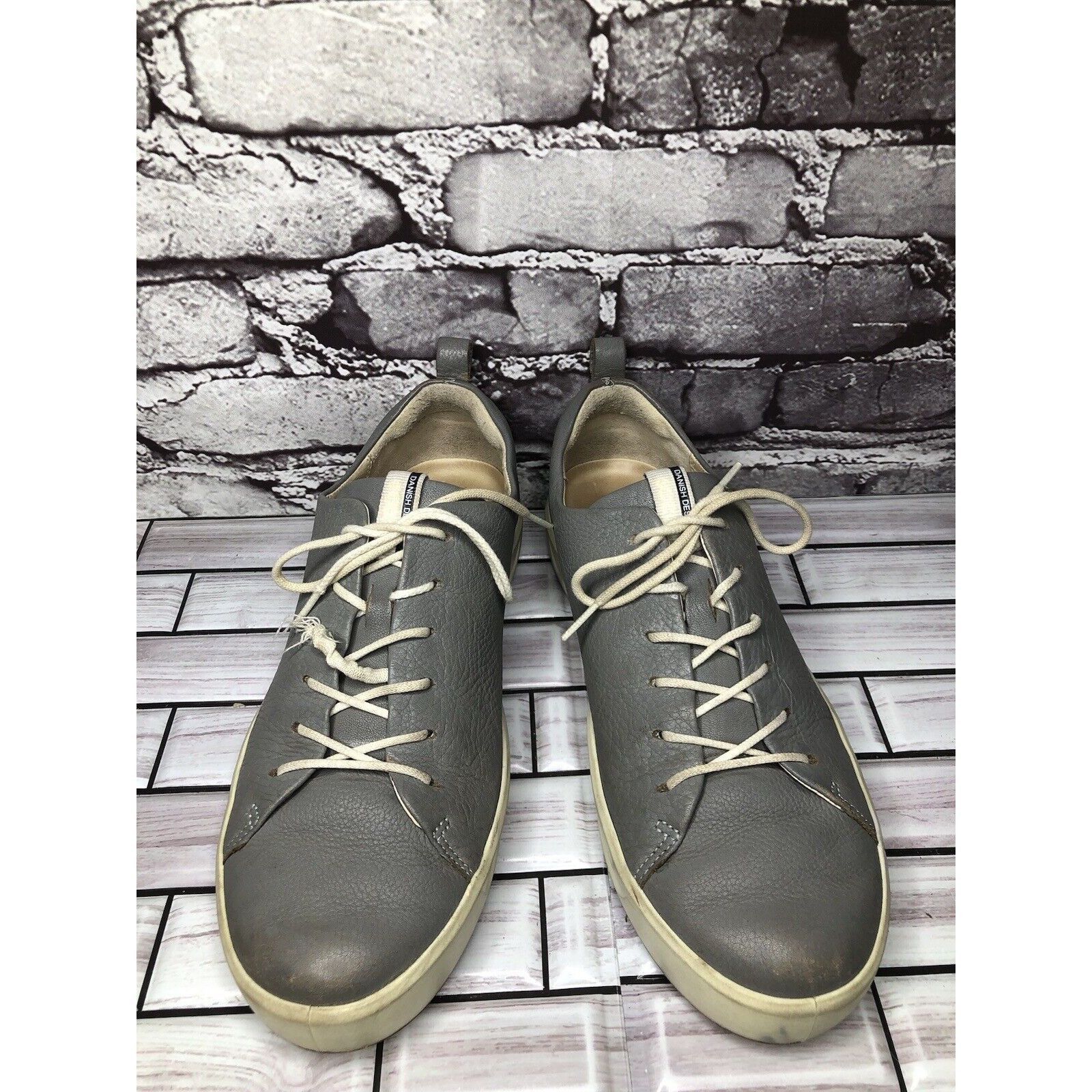 Ecco Ecco Danish Gray Leather Lace Up Casual Low Sneaker Shoes Wo Size US 10 / IT 40 - 2 Thumbnail