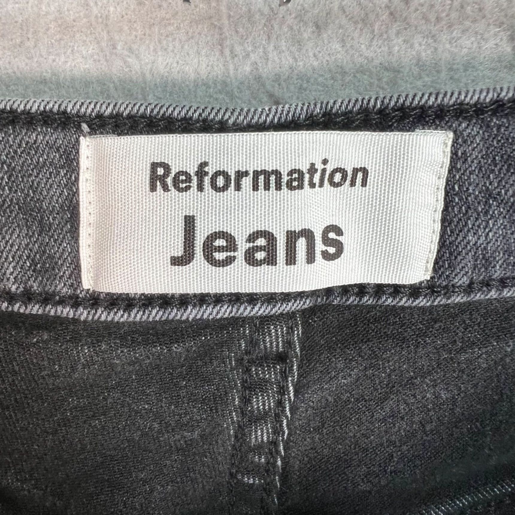 Reformation Reformation Womens Jeans Grey Size 28 High-Waisted Skinny Organic Cotton Blend Size 28" / US 6 / IT 42 - 3 Thumbnail