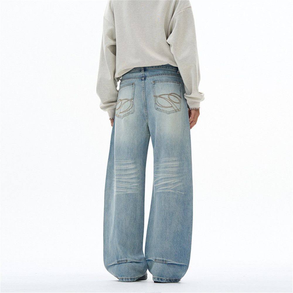 Vintage American high street hip-hop trend washed scimitar jeans Size US 32 / EU 48 - 3 Thumbnail