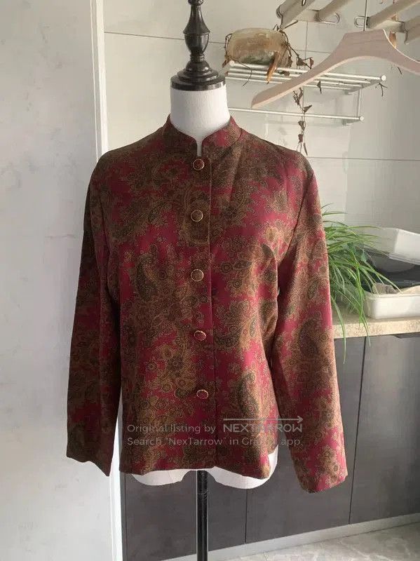 Burberry Burberry Red Long Sleeve Polyester Shirt. Size M / US 6-8 / IT 42-44 - 1 Thumbnail