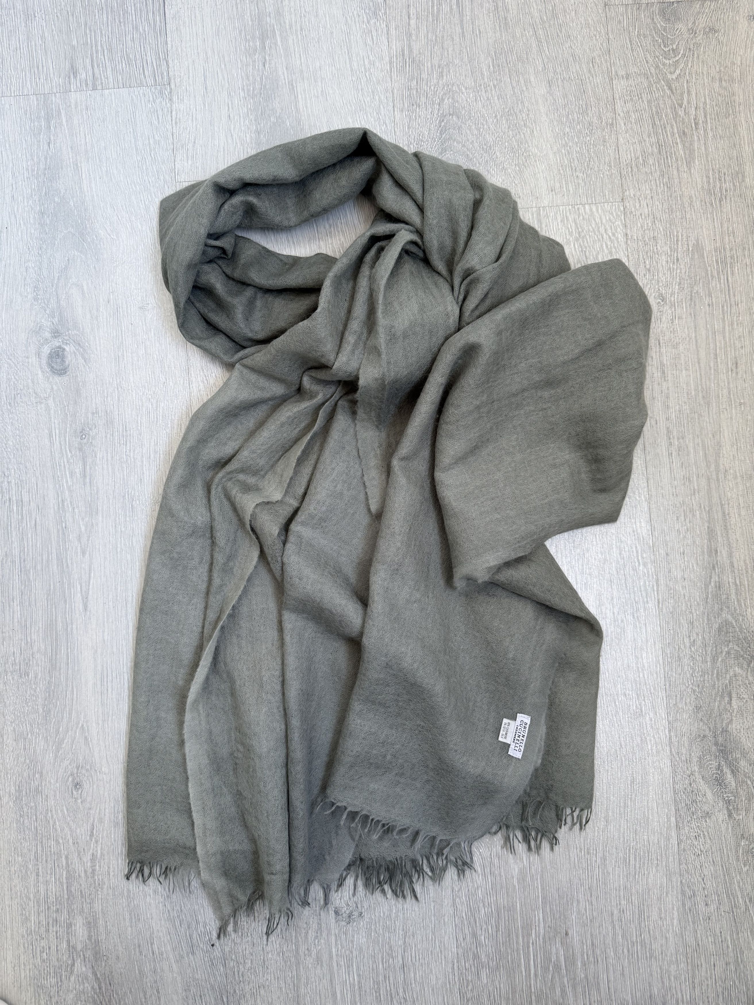 Brunello Cucinelli Brunello Cucinelli cashmere silk big scarf pistachio green Size ONE SIZE - 1 Thumbnail